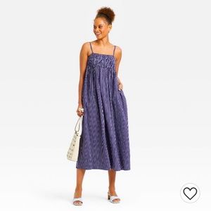Smocked stripes maxi (with POCKETS!)